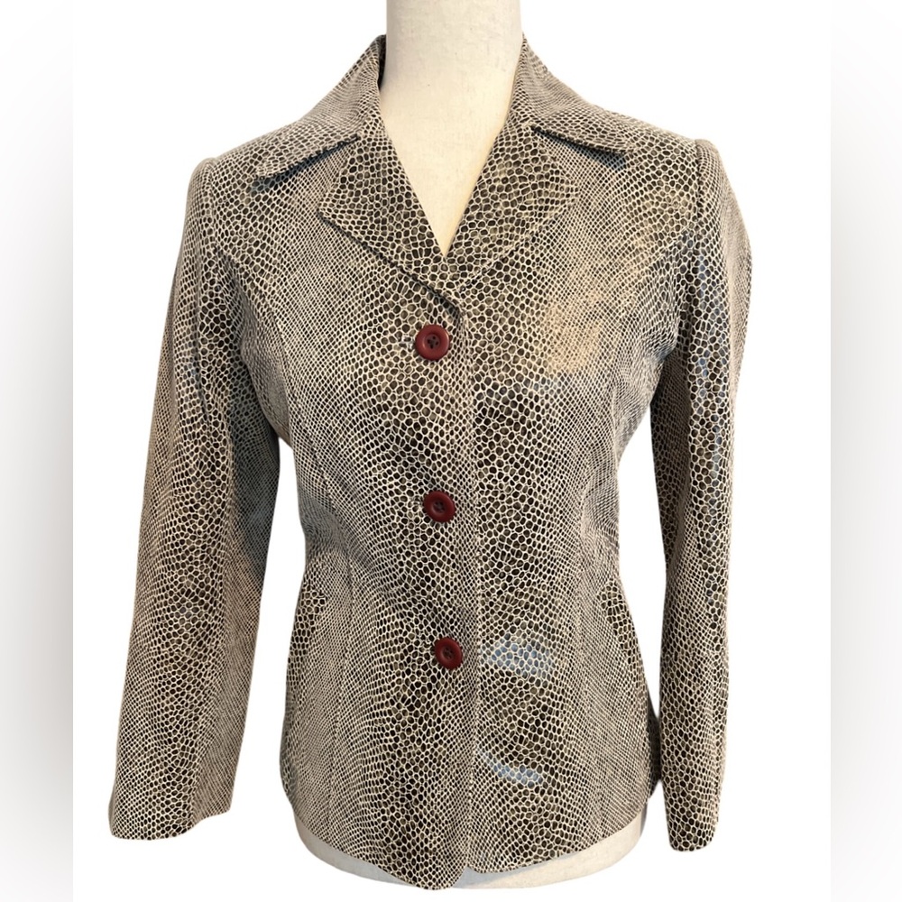 Frenchi snakeskin leather jacket